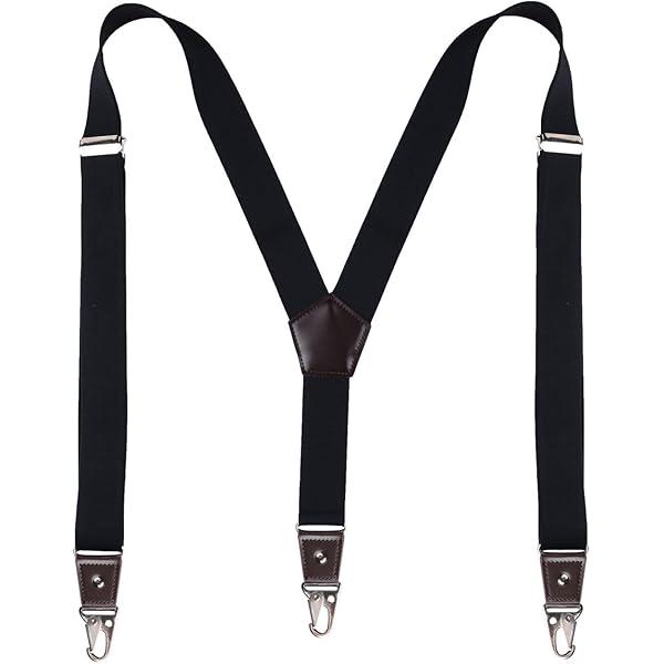 Pack Of 2 JRHEJTFZ Suspenders for Men with Snap Hooks Heavy Duty Adjustable 1.4 inches Wide