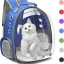 Henkelion Cat Backpack Carrier Bubble Carrying Bag, Small Dog Backpack Carrier for Small Medium Dogs Cats, Space Capsule Pet Carrier Dog Hiking Backpack, Airline Approved Travel Carrier - Navy Blue