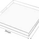 2424 inches Oversized Clear Acrylic Ottoman Tray Extra Large Decorative Tray Spill-Proof Serving Trays with Handles King-Size Safe Edge Organizer for Coffee Table Countertop Breakfast