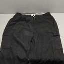 Nnhblu Black Fleece Lined Cargo Pants Men Drawstring Big and Tall Sweatpants for Men Men Pants with Pockets Fashion Gifts for Him, Black,XXL