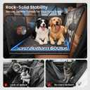 REEVAA 2.0 Hard Bottom Back Seat Extender for Heavy-Duty Dogs, Dog Car Seat Cover with Cushion Sponge, Waterproof Dog Hammock with Mesh Window for Car, Universal Fits for Crew Cab Truck/SUV, XL, Black