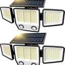 Solar Motion Sensor Outdoor Lights Waterproof - 3000LM 3 Modes Security Lights Outdoor 270 Illumination IP65 LED Solar Flood Wall Light for Garden Yard Patio Pathway (Modern, 2)
