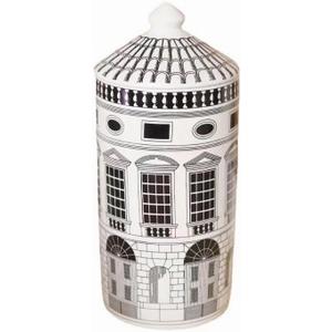 Ceramic Candle Jar with Lid Cotton Swab Holder Home Kitchen Fireplace Bedroom Decor Candle Holder (L3)