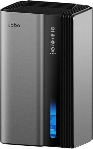 Amazon.com - UBBO Dehumidifiers for Home, 850 sq.ft 95oz Dehumidifier with Drain Hose Timer Sleep Mode Auto-Off 7 Colors Light, Dehumidifiers for Basements Bathroom Bedroom RV Grey