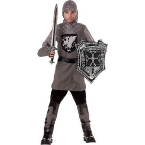 Kid's Valiant Knight Costume (Gray) XS 