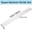 12 Pieces Square Aluminum Flat Bar, 1/8" Thickness X 1" Width X 12" Length Square Aluminum Bar, 6061 Aluminum Flat Plate, 3mm X 25mm X 305mm T6511 Solid New Mill Stock