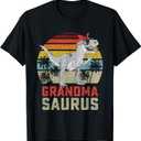 Grandmasaurus T Rex Dinosaur Grandma Saurus Family Matching T-Shirt Size L