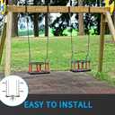 2 Heavy Duty Swing Hangers, Wooden 180 Swing Set Accessories Hammock 660LB Capacity Playground Hammock Chair Rope, Sandbag Porch, Hanging Heavy Punching Bags (2 Pack)