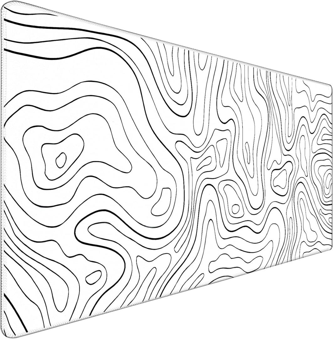 TEDNETGO Extra Large Mouse Pad, Gaming Mouse Pad, Waterproof Extra Large Mousepad with Stitched Edges, Non-Slip Base Keyboard Pad for Gamer, Office & Home, 31.5 x 15.8, Black Lines