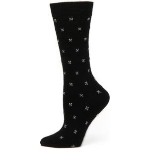 Nootkas Alpaca Wool Crew Dress Sock (Medium, Black)