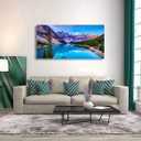 Wall Art Lake Mountain Landscape Picture Print Canvas Wall Art Modern Giclee Artwork Home Decor Stretched and Framed Ready to Hang,2cm Thick Frame, Waterproof Artwork, 40"L x 20"W