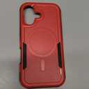 Magnetic for iPhone 17 Case Military-Grade Dual-Layer Shockproof, Heavy Duty Rugged Protection Phone Case [Fit for MagSafe] Anti-Fingerprint Anti-Scratch for iPhone17 Cover 6.3", Red