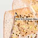 MEEDEE Orange Glitter Wire Mesh Ribbon with Sparkle Halloween Ribbons Wired 2.5 Inch Wired Ribbons Burnt Orange Ribbon for Christmas Tree Decoration, Wreath Bow Making (25 Yards)