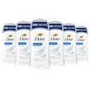 Dove Invisible Solid Antiperspirant Deodorant Stick for Women, Original Clean, For All Day Underarm Sweat and Odor Protection 2.6 oz, Pack of 6