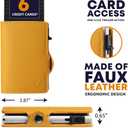 Conceal Plus Pop Up Wallet for Women Slim Wallet for Small Purse & Crossbody Bag with Quick Card Access and RFID Blocking Compact Card Holder (4-6 Card Capacity) Yellow