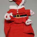 Mogoko Dog Cat Christmas Santa Claus Costume, Funny Pet Cosplay Outfits with a Cap, Puppy Fleece Warm Apparel Clothes for Xmas (XL Size) (14.1" Neck Girth, 18.1" Chest, Red)