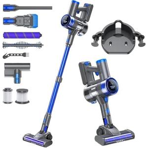 Cordless Vacuum Cleaner, 8-in-1 Strong Power Suction Stick Vacuum Cleaners with 2200 mAh Detachable Battery, Lightweight Self-Standing, 45 Mins Runtime for Home Low-Pile Carpet Pet Hair