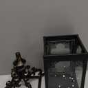 NEEDOMO Lanterns Decorative Indoor Hanging Lantern Outdoor, Vintage Metal Tabletop Decor Lantern for Patio Rustic Home, Candle Holders with Clear Glass, Home Kitchen Coffee Table Living Room Decor