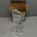 GLADPURE Soap Dispenser - 2 Pack, 18 Oz Antique Design Thick Glass Hand Soap Dispensers; with 304 Rust Proof Stainless Steel Pump, 6Pcs Clear Stickers, for Kitchen, Bathroom - Silver