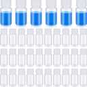 Tatuo 12 Pcs 2 oz 60 ml Polypropylene Reagent Bottle Plastic Sample Bottles with Screw Caps Transparent PP Sample Containers with Lid for Liquids, Laboratory, Storage at Home (Clear)