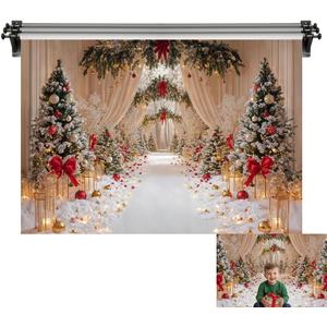 Kate 10x8ft/ 3x2.5m Christmas Trees Aisle Backdrop for Photography Xmas Photoshoot Background Photo Video Studio Props