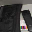 Kids Travel Tray for Car Seat, Toddler Road Trip Essentials With Drawing Kit, Travel Activities Must Haves (Black)