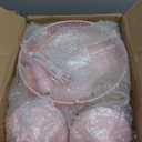 Fivenl 8 Pcs Cake Stand Pink Metal Dessert Table Display Set, 3-Tier Cupcake Stand, Cake Display Tower and Cookie Tray Rack Serving Tray for Birthday Party, Weddings, Baby Shower (Pink)