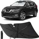 EcoNour Foldable Windshield Sun Shade & Window Tint Fit for 2014-2018 2019 2020 Nissan Rogue Sunshade, Front Car Window Shades Sun Visor, UV Protection, Heat Blocker, Car Accessories