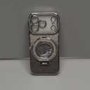 Changjia Glitter Kickstand Case for iPhone 17 Pro,Cute Luxury Bling Sparkly Diamond Rhinestone with Camera Lens Protector Liquid Flowing Ring Stand TPU Bumper Women Girls Case for iPhone 17 Pro,Silver