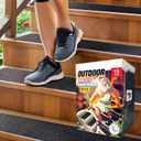 Outdoor Stair Treads Non Slip 30" x 6" - 15-Pack Weather Resistant Exterior Grip Tape for Wooden Steps - Non Slip Stair Treads - Anti Skid Strips - Waterproof 80-Grit Adhesive Treads by Thunder Grip