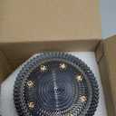 Glass Solar Step Lights with Bubble Style, Modular-Design Waterproof Outdoor Fence Lights for Stairs Step Yard Patio Garden Wall Pathway, Decorative Patio Table Lighting, Warm White (2 Pack)