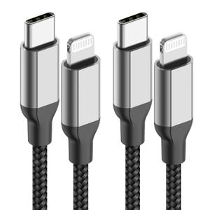 Acecene 2Pack MFi Certified 3ft USB-C to Lightning Cable - Fast Charging for iPhone 14-8, iPad