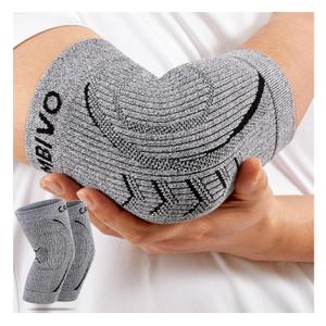 CAMBIVO 2 Pack Elbow Brace for Women and Men, Elbow Compression Sleeve for Tendonitis, Golf Elbow, Tennis Elbow, Arthritis, Bursitis, Weightlifting, and Basketball (Large, Grey)