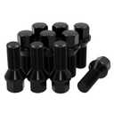 Black M14x1.5 Wheel Lug Bolts, 10 Pack Lug Bolt, 28mm Shank Length, 17mm Hex Conical Seat, One-Piece Aftermarket Lug Studs Set Compatible with A1 A3 A6, Golf Passat Beetle, C280 C300 C350