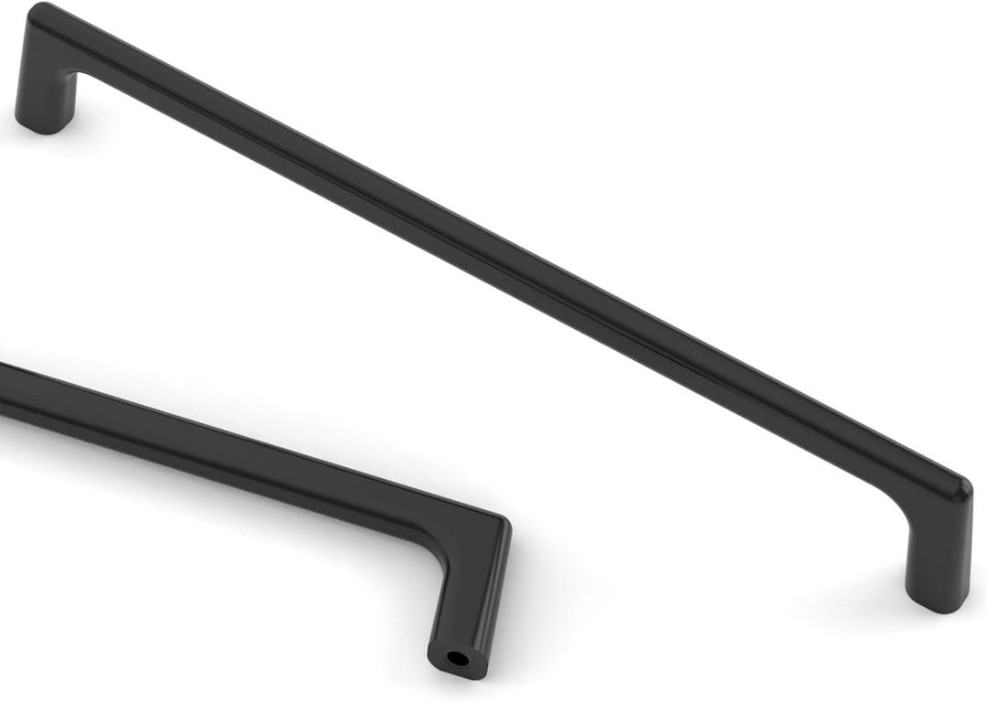 Asidrama 6 Pack 12.6 Inch(320mm) Matte Black Cabinet Pulls Cabinet Handles Cupboard Handles Kitchen Cabinet Hardware for Cupboard Drawer Pulls