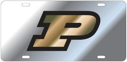 Purdue University Boilermakers Mirrored License Plate Tag