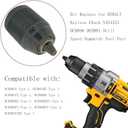 N454251 1/2" Drill Keyless Chuck Replace for DEWALT DCD991 DCD991B DCD991M2 DCD991P2 DCD996 DCD996B DCD996M2 DCD996M2V DCD996P2 DCD997 DCD997P2BT Drill Speed Hammerdr Tool Part with N092854 Screw