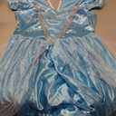 Womens Deluxe Blue Princess Dress Halloween Fancy Ball Party Gown Costume (Blue, Medium)