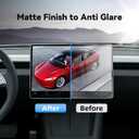 Matte Screen Protector For Tesla Model Y 2025 2026 Juniper& 2024-2025 Model 3 Highland [No More Glare& Fingerprint] Mil- 15.4 Dashboard - Front& Rear Protector - [2-Pack]-PET Material