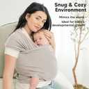 KeaBabies Baby Wrap Carrier - All in 1 Original Baby Carrier Newborn to Toddler Sling, Easy to Wear, Hands Free Bonding, Lightweight, Breathable Infant Wraps, 7-35 Lbs (Stone Gray)