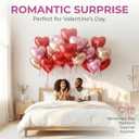 18 Inch Red & Pink & Champagne Gold Heart Balloons, 30 Pcs Heart Shaped Foil Balloons for Valentines Day, Wedding, Birthday - 10 Red, 10 Pink, 10 Champagne Gold Balloons set- Support Helium