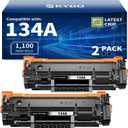 Skydo (with Chip) Compatible 134A W1340A Black Toner Cartridge Replacement for HP 134A 134X W1340A W1340X Toner Cartridge Use with LaserJet M209dw MFP M234dw M234sdw M234sdn Printer (Black, 2 Pack)