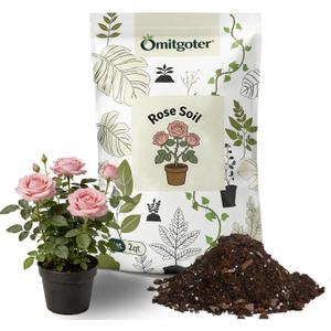 Rose Soil Potting Soil 10qt- Natural Organic Potting Mix for Roses, Superior Drainage & Breathability, Nutrient-Rich Formula to Support Healthy Rose Growth