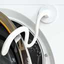 Magnetic Washer Door Prop, Front Load Washer Door Holder, Keeps Washing Machine Door Open, Flexible Laundry Prop for Most Washers & Dryers, White