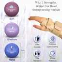Lavender Stress Balls for Adults | Aroma Infused for Anxiety and Stress Relief | Enhance Mindfulness & Focus | Tri-Strength Physical Therapy Hand Grip Exercise and Calming Sensory Fidget Tool