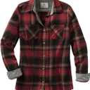 Legendary Whitetails Womens Long Sleeve Plaid Flannel Button Up Shirt 100% Cotton (Medium)