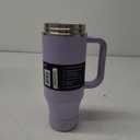 Takeya 40 oz Stainless Steel Tumbler with Lid and Two Straws, Premium Quality, Double Wall Insulated, With Handle, Keep Drinks Cold for Up to 24 Hours, Vivacity Purple