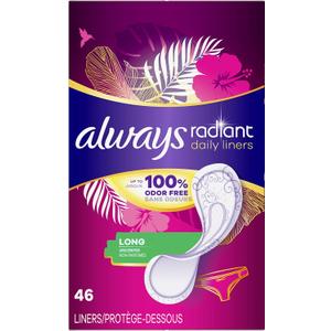 Always Radiant Daily Liners Long