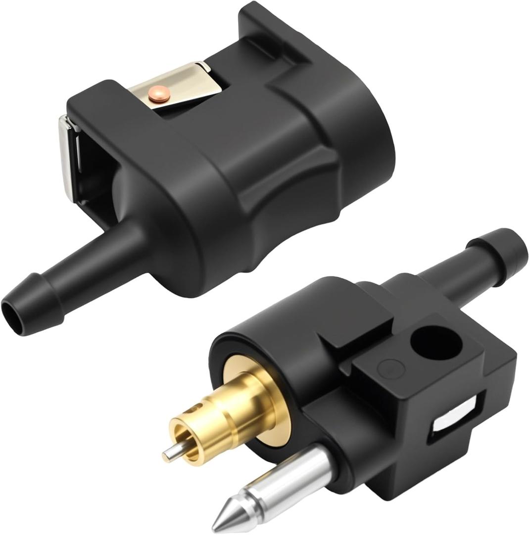 1/4 Inches 6mm Barb Female Fuel Line Quick Connector + 1/4 Inches 6mm Male Fuel Connector Replacement for Yamaha Outboard Motor