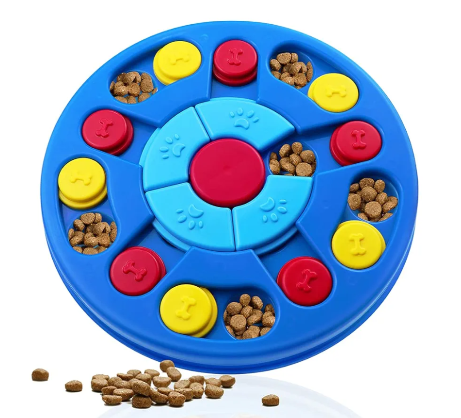 Dog Puzzle Toys Interactive Toy for Puppy IQ Stimulation &Treat Training Games Treat Dispenser for Smart Dogs, Puppy &Cats Fun Feeding (Level 1-3), Pack of 2